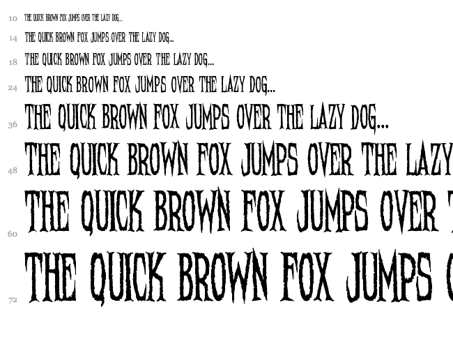 Needleteeth font waterfall